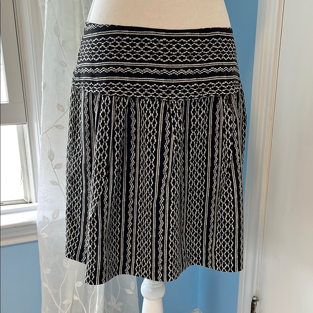 Black & White Patterned Women's Skirt